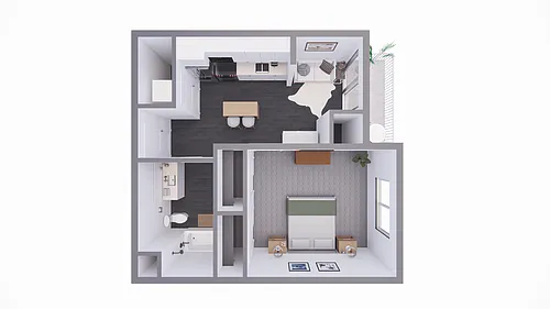 Floor plan 1 Bedroom