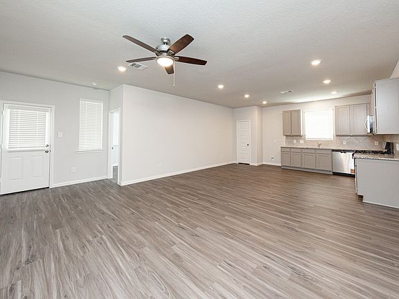 Family Room to Dining Area and Kitchen