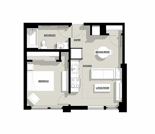 Floor plan One Bedroom