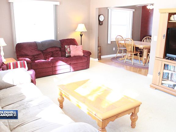 Living open to dining room