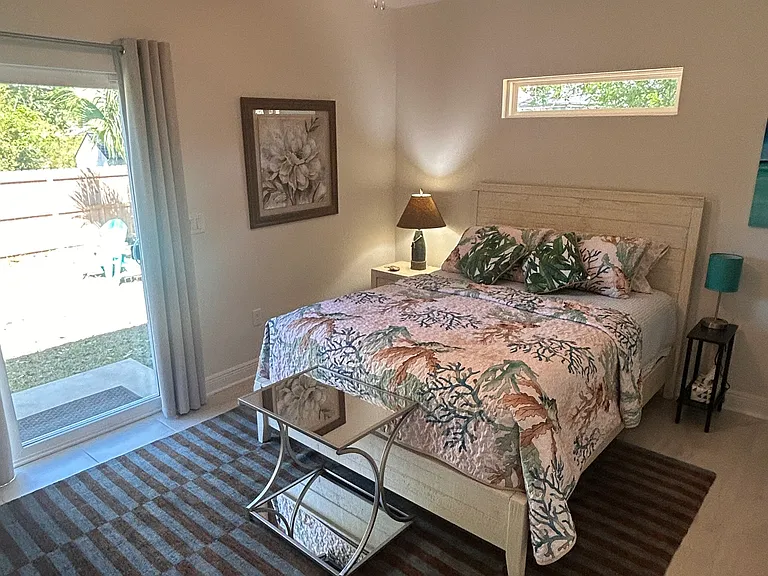 Owners suite, with recessed ceiling and fan