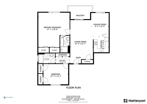 Floor plan Two Bedroom Two Bath