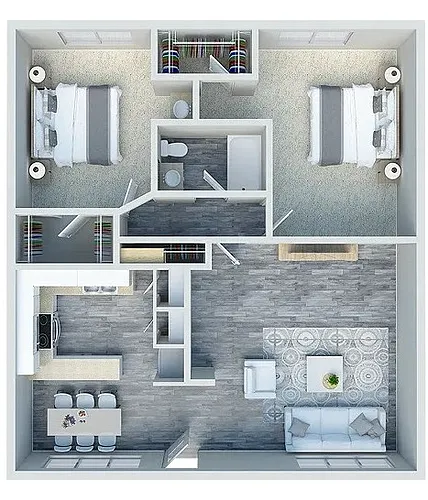 Floor plan 2x1B