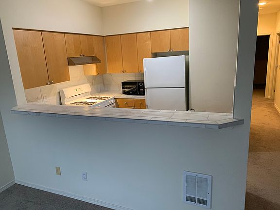 Newly tiled countertop