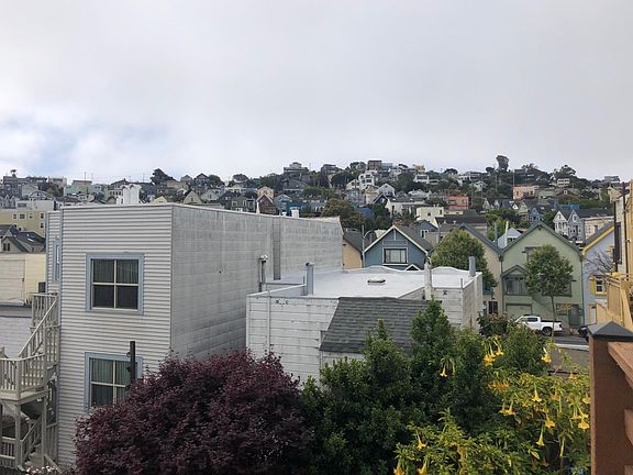 View of bernal hills from private balcony off the living room