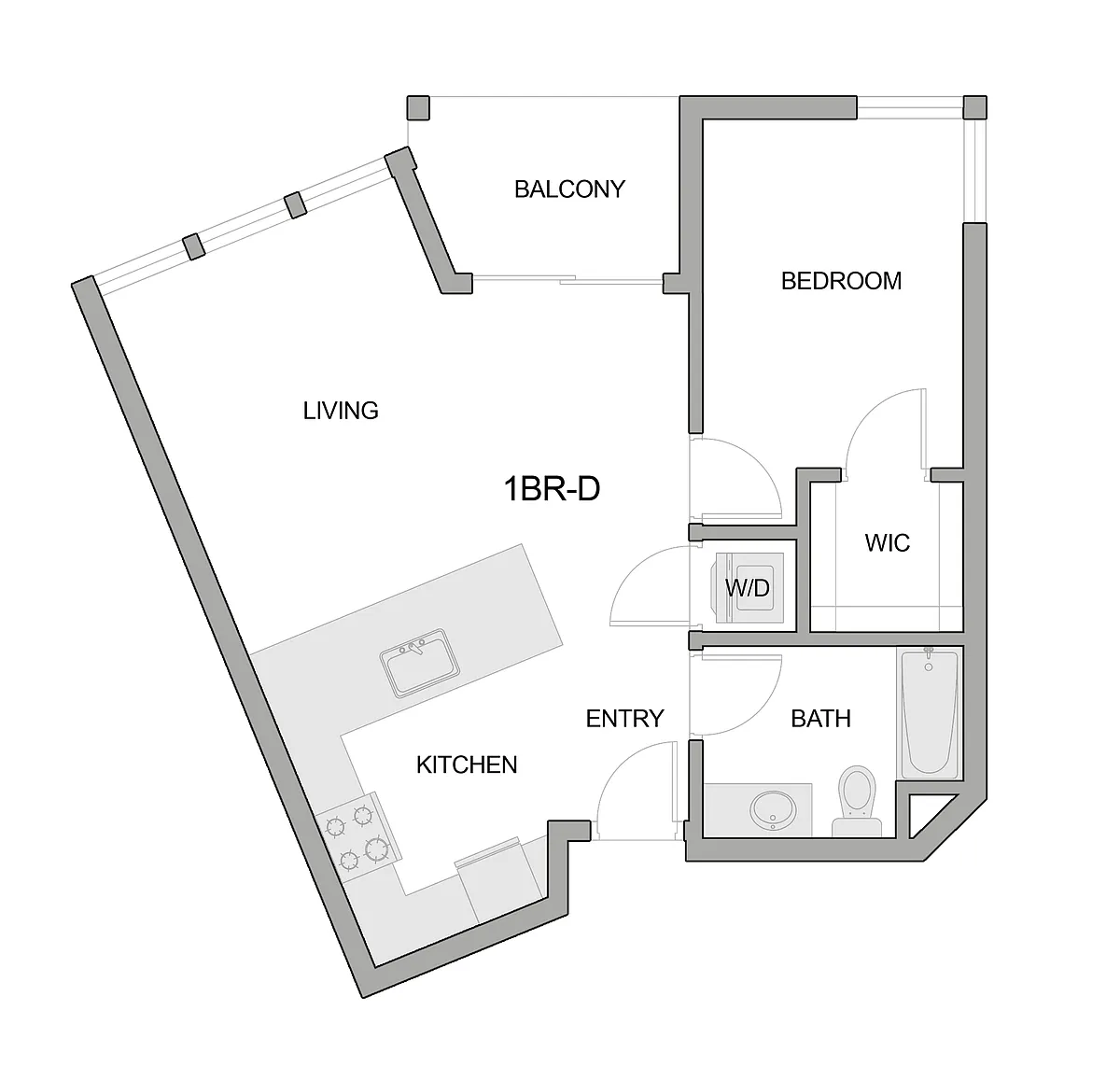 Floor plan 1br-d