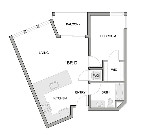 Floor plan 1br-d