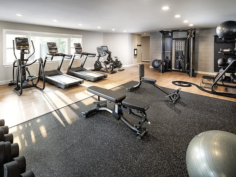 Fitness center with strength and cardio equipment