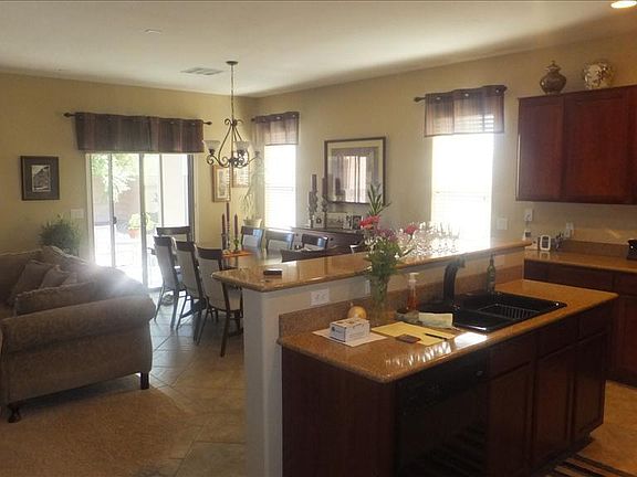 Kitchen view to Dining & Family Room