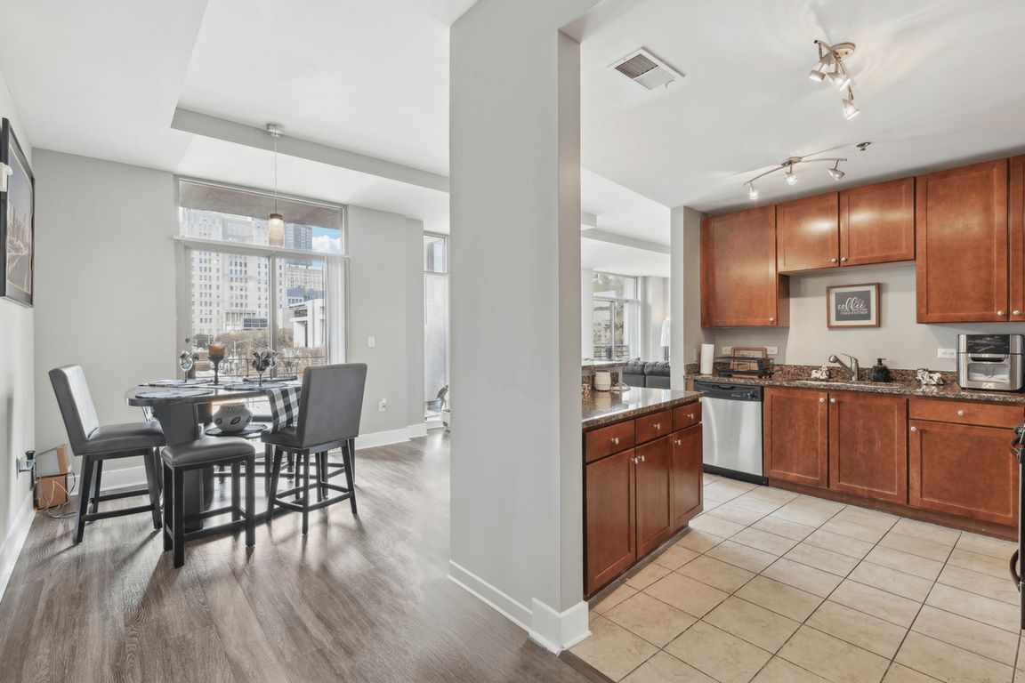 Bright open-concept layout