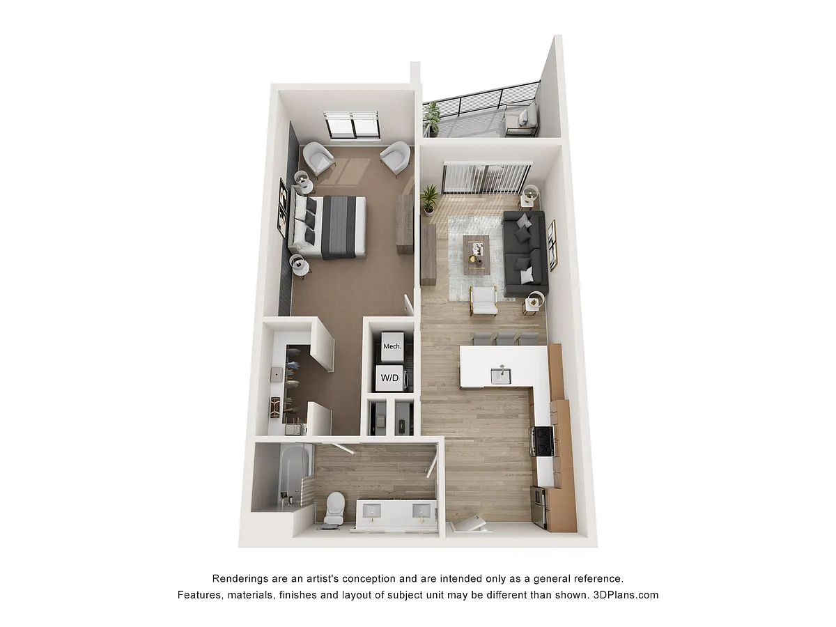 Floor plan 1X1 A1