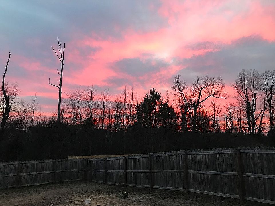 Sunset in winter from patio