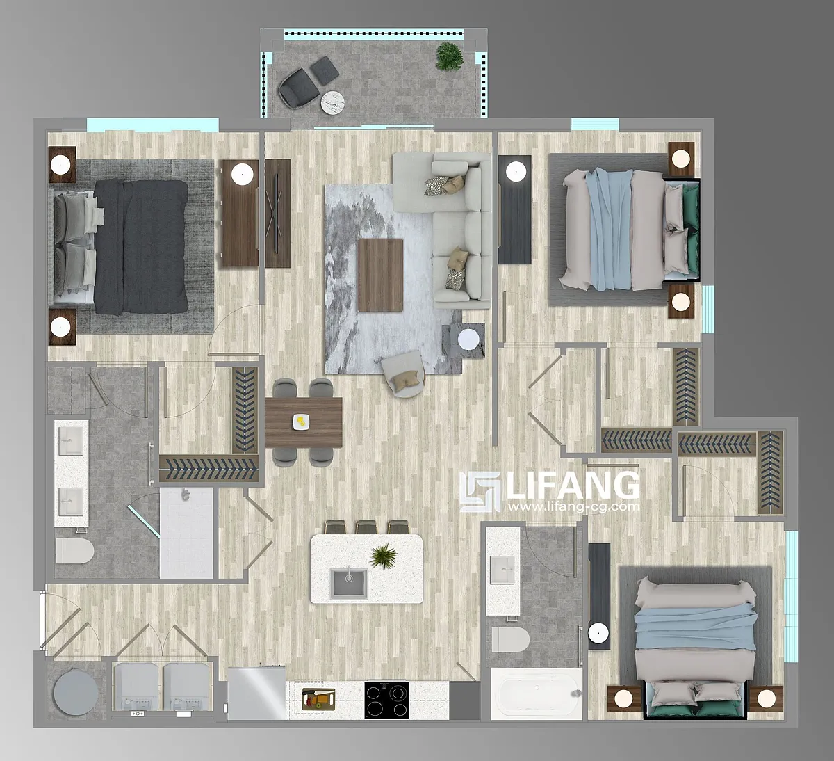 Floor plan C1-E