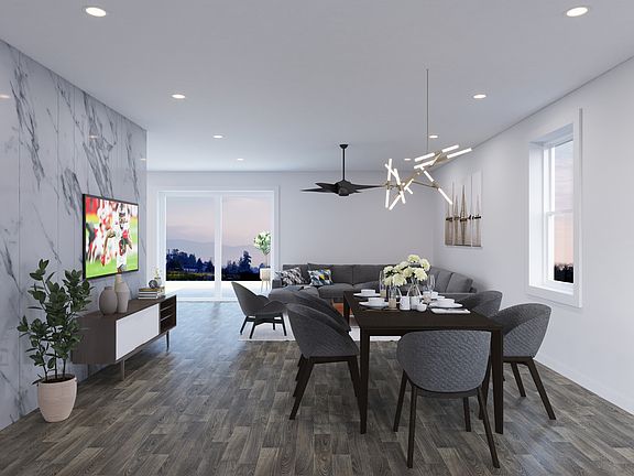 Artist Rendering- Dining room and Living Room