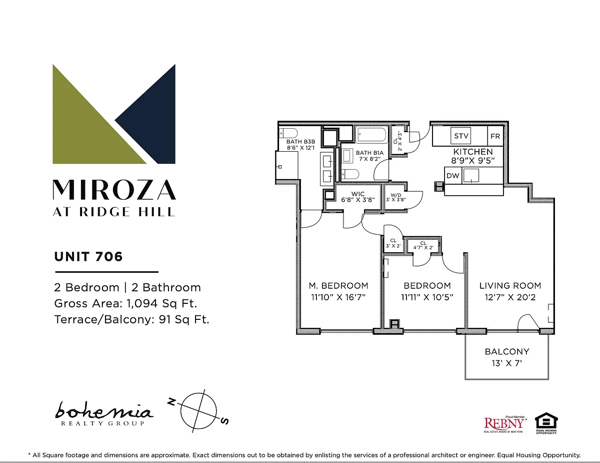 Floor plan T2- 2 Bed - 6 Line