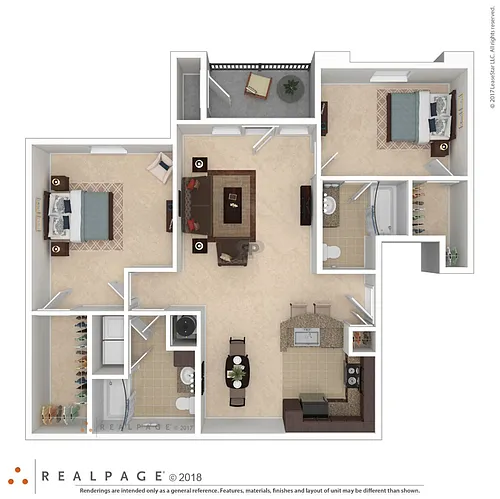 Floor plan 2 Bedroom Craftsman