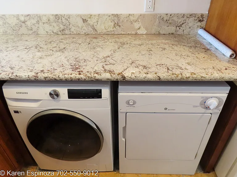 Washer/Dryer under counter in kitchen