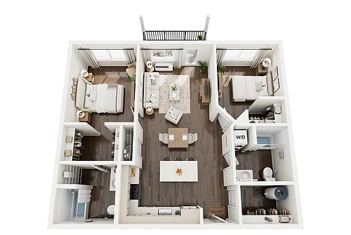Floor plan D.1.2 Two Bedroom