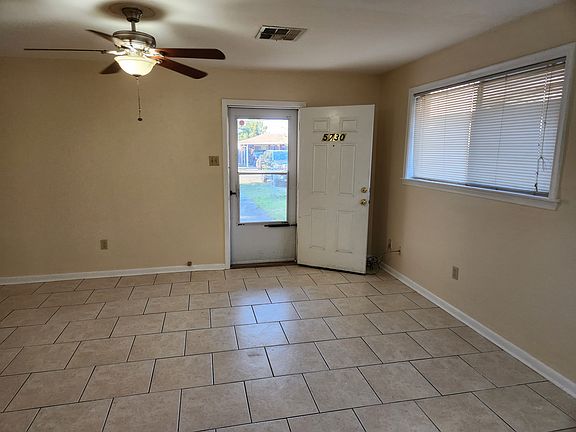Front door and front room