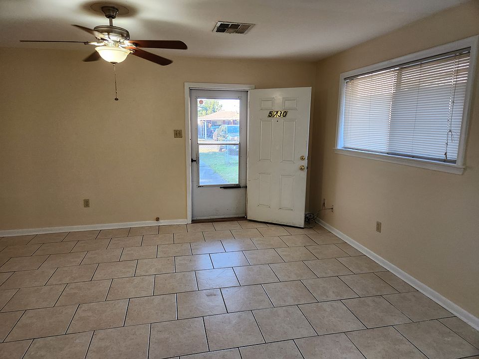 Front door and front room
