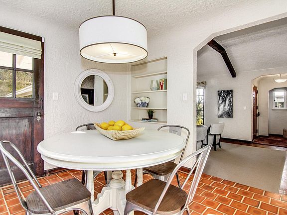 Dining area with door to patio.