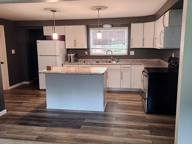 View of kitchen from living room