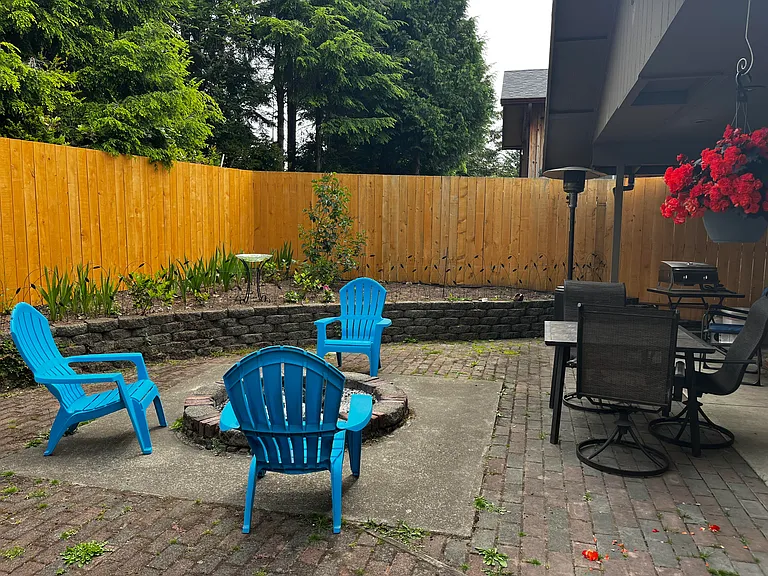 Firepit and small garden