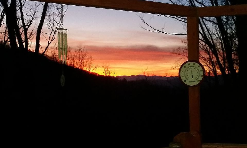 Sunset from deck