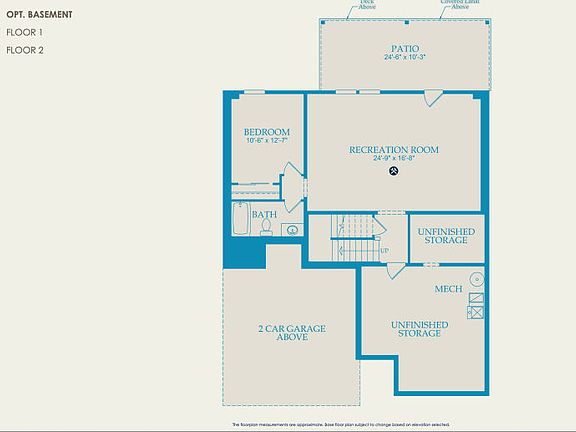 Marshall Floor Plan, Quick Move-In Home, Basement