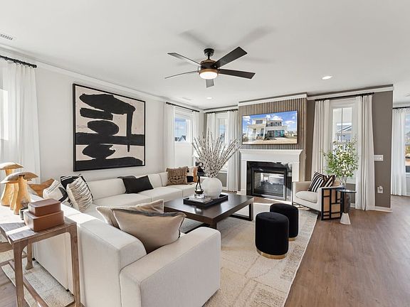 The great room of the Sterling by Brookfield Residential.