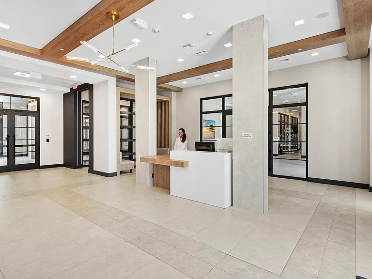 Welcoming lobby with attentive service and modern design.