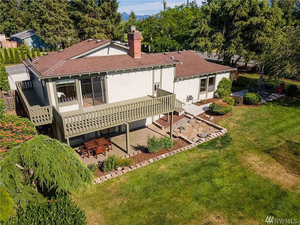 elevated view of our West side home and yard