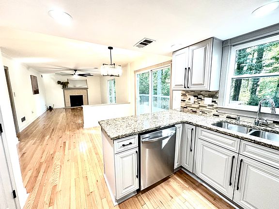 Open floor plan is very convenient for families.