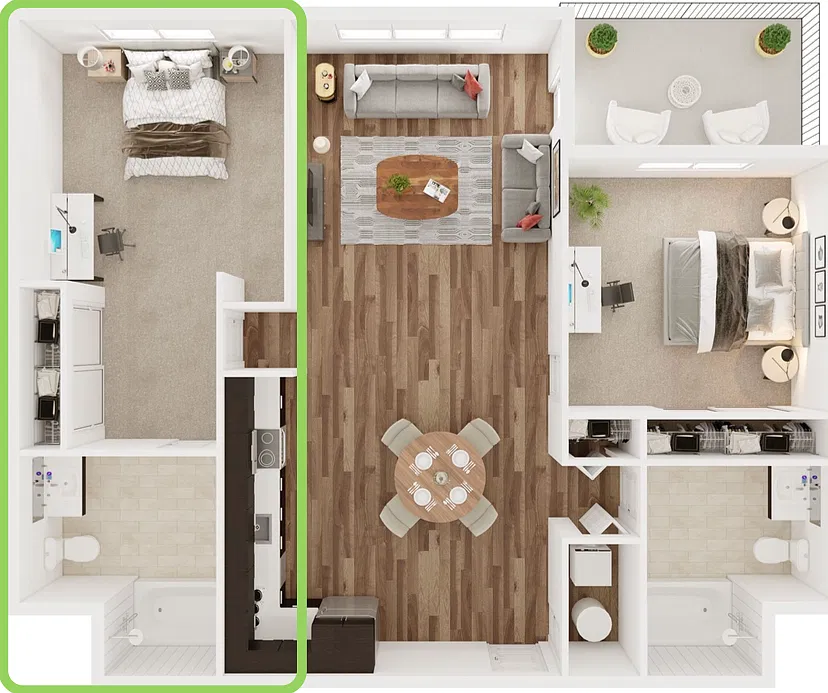 2 bed, 937 sqft, $1,385 — Photo 1