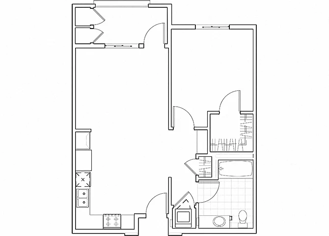Floor plan A2 1X1
