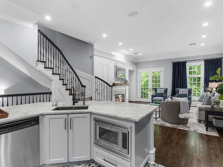 Elegant culinary space with seamless access to the living and dining areas.
