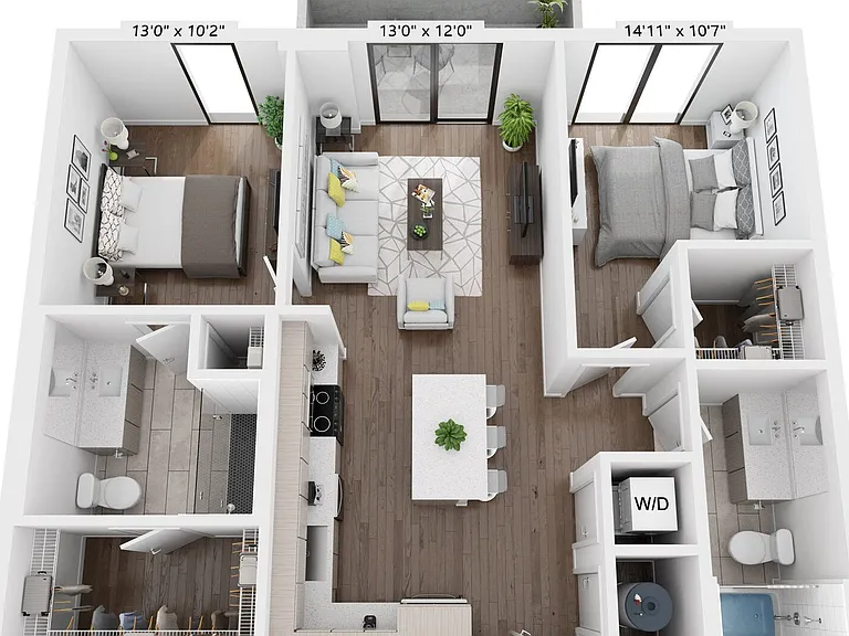 B1 floor plan Grove Central Residences