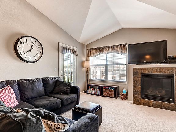 Fireplace and balcony