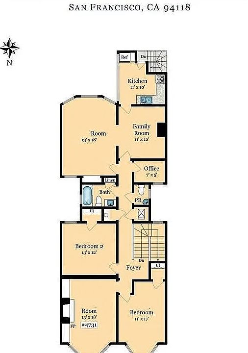 1st image of 4727-4731 California St #3