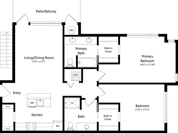 Middle Fork | 2x2 | 1105 sq ft Middle Fork | 2x2 | 1105 sq ft