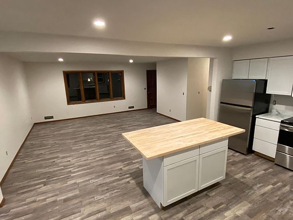 Kitchen to living room transition