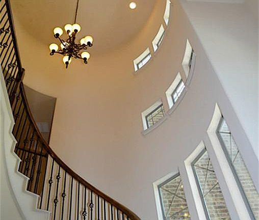 Soaring ceilings in entry rotunda.