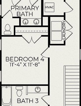 Second Floor optional 4th bedroom