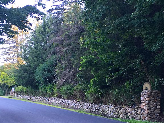 160 foot stone wall in front