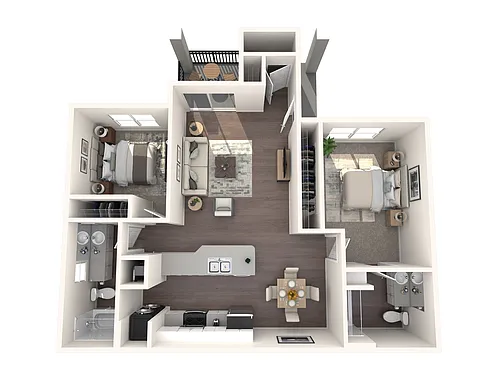 Floor plan 2 Bedroom 2 Bathroom