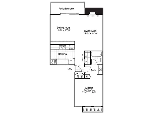 Floor plan One Bedroom