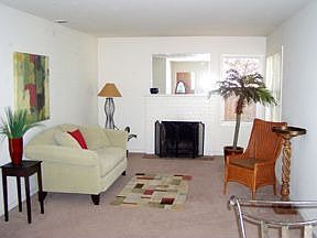 Living Room with woodburning fireplace