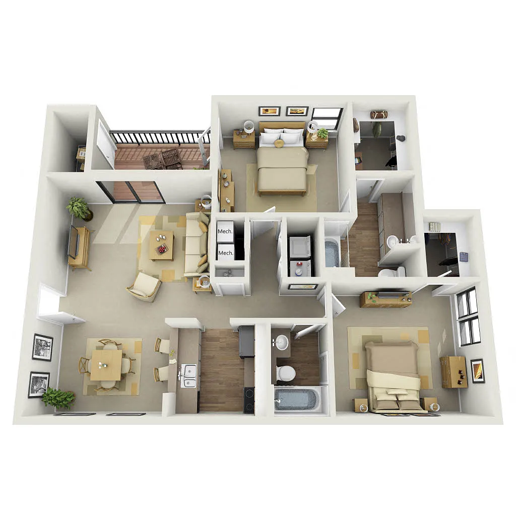 Floor plan B3 - Elm
