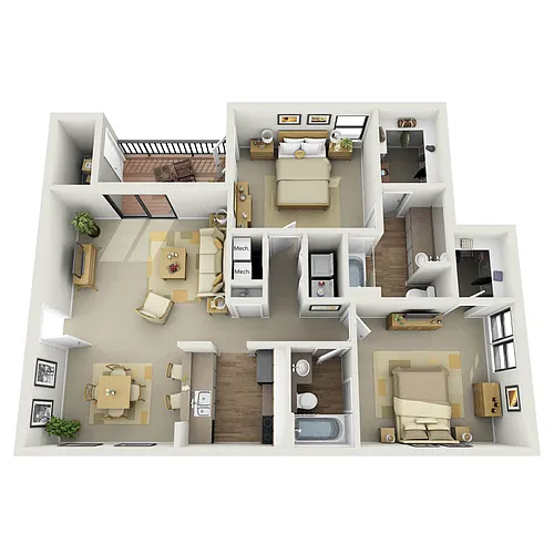 Floor plan B3 - Elm