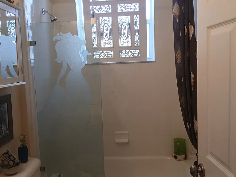 Second Bath with linen closet and storage